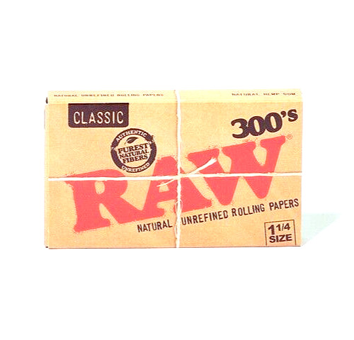 😎RAW 300’s CLASSIC NATURAL UNREFINED ROLLING PAPERS FULL BOX 1 1/4 -✨ 20 Packs✨
