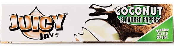 Juicy Jay’s King Size Rolling Papers Slim Coconut Free USA Shipping!