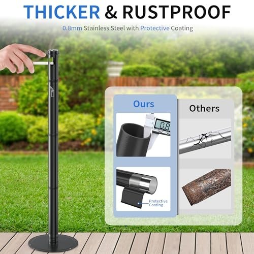 Outdoor Indoor Ashtray – 50″ Waterproof Cigarette Butt Disposal Stand – Stainles