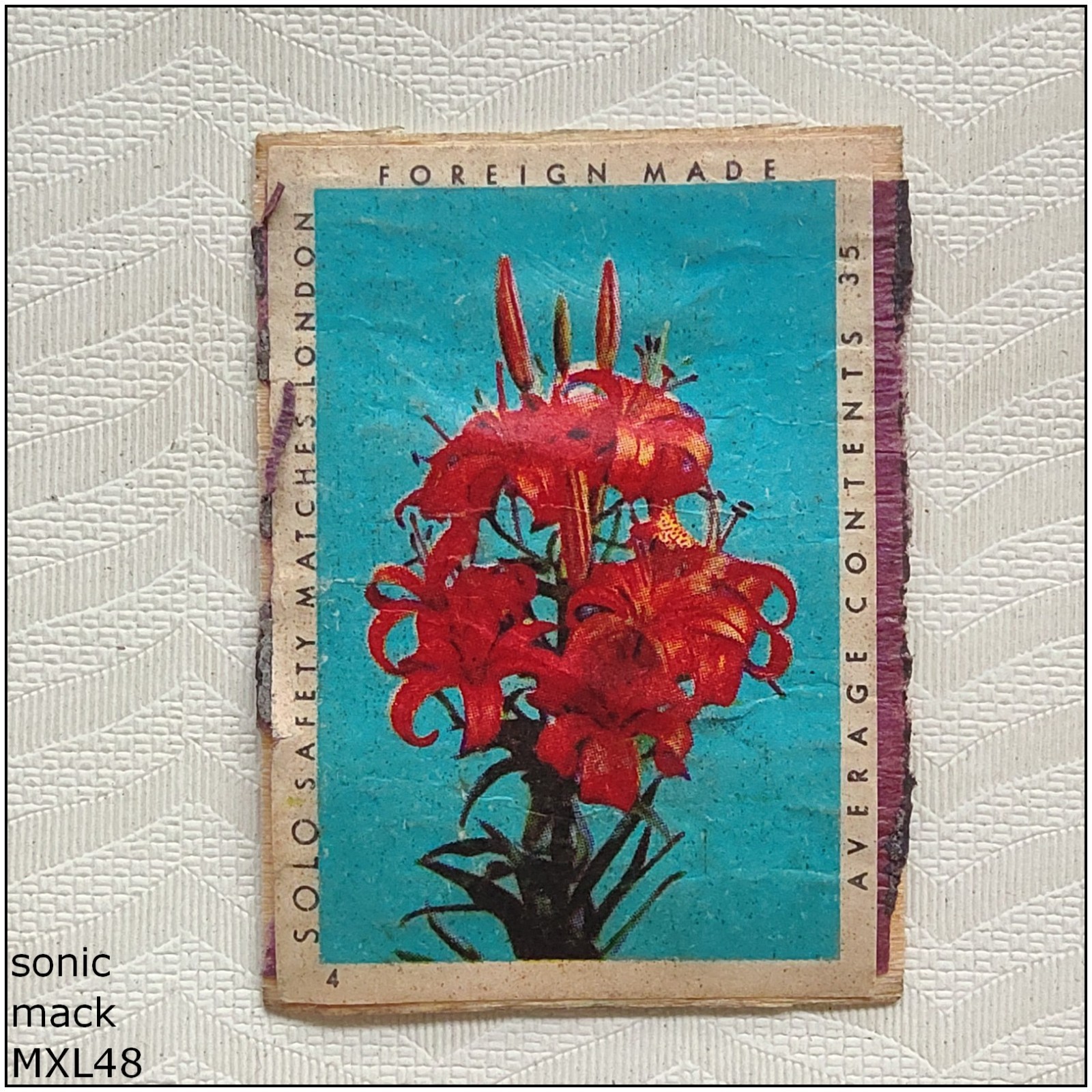Solo Safety Matches London Matchbox Label (MXL48)