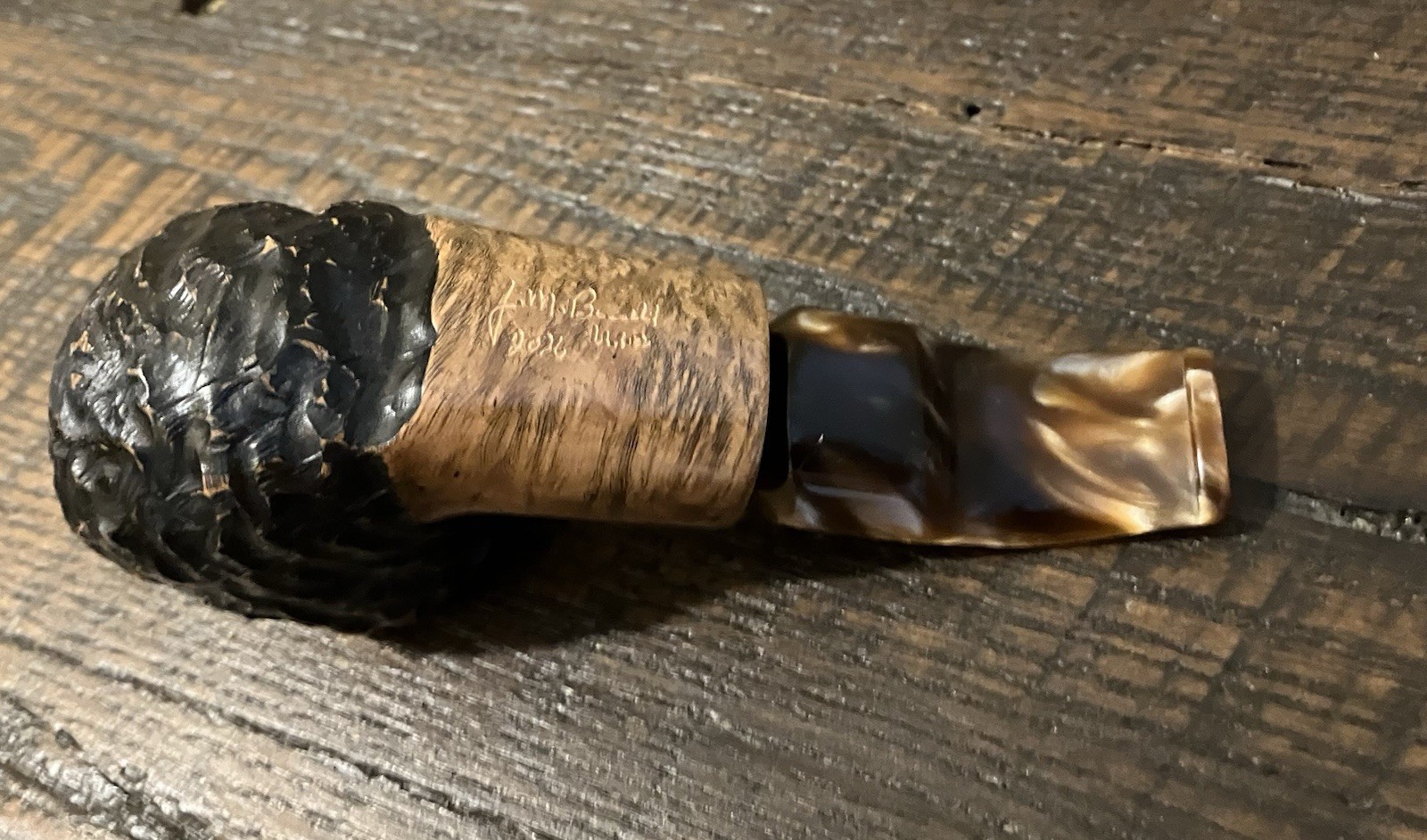 J.M. Boswell 2026 Pipe – Lava-Rock Briar Nose-Warmer