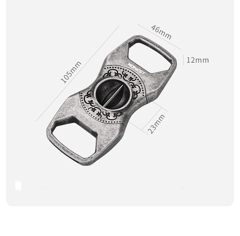 Vintage Stainless Steel Cigar Cutter 23MM V-Cut Premium Guillotine Cigar Tool