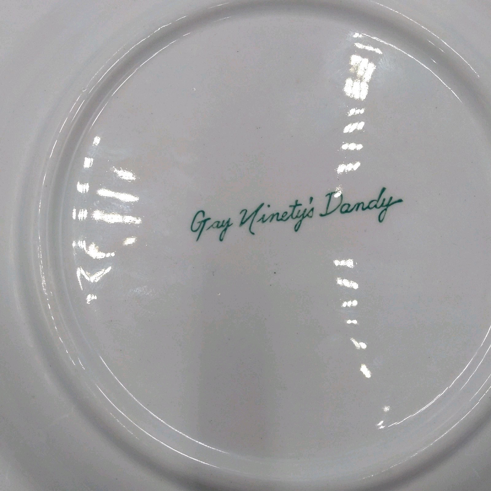 Gay Ninety’s Dandy Fishing Gentleman Man Ceramic Ashtray MCM Vintage