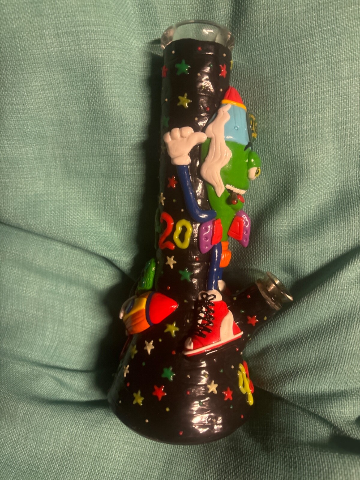 10 inch Heavy Glass Bong Water Pipe Smoking Bong Beaker + 14mm Bowl hookah USA