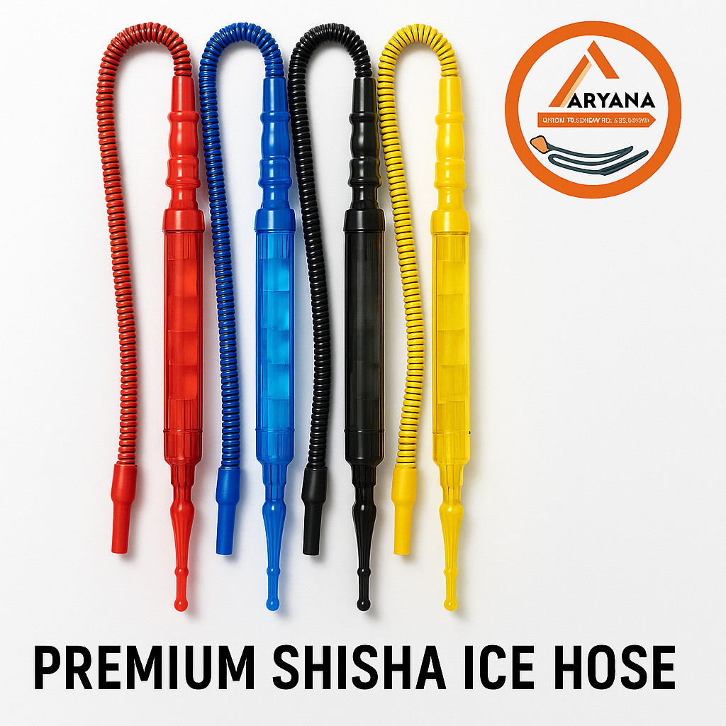 Premium Shisha Ice Hose – Washable Hookah Hose with Freezing Chamber – Red, Blue