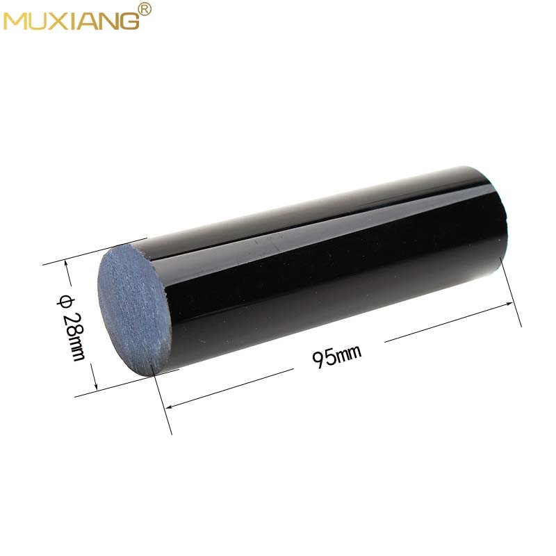MUXIANG 2pcs Black High Quality Acrylic Rod Solid Opaque 24mm Diameter 95mm Long