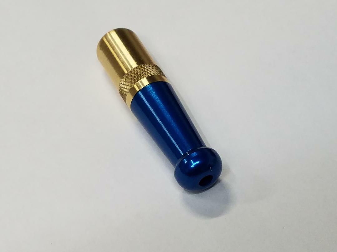 BRASS / BLUE ZEPPELIN PIPE* MADE IN USA* SNEAK A TOKE *HIGH QUALITY * SOLID