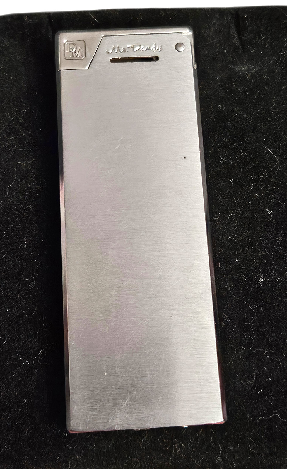 MR. DANDY VINTAGE Slim Silver Tone Lighter Signed 50’s 60’s