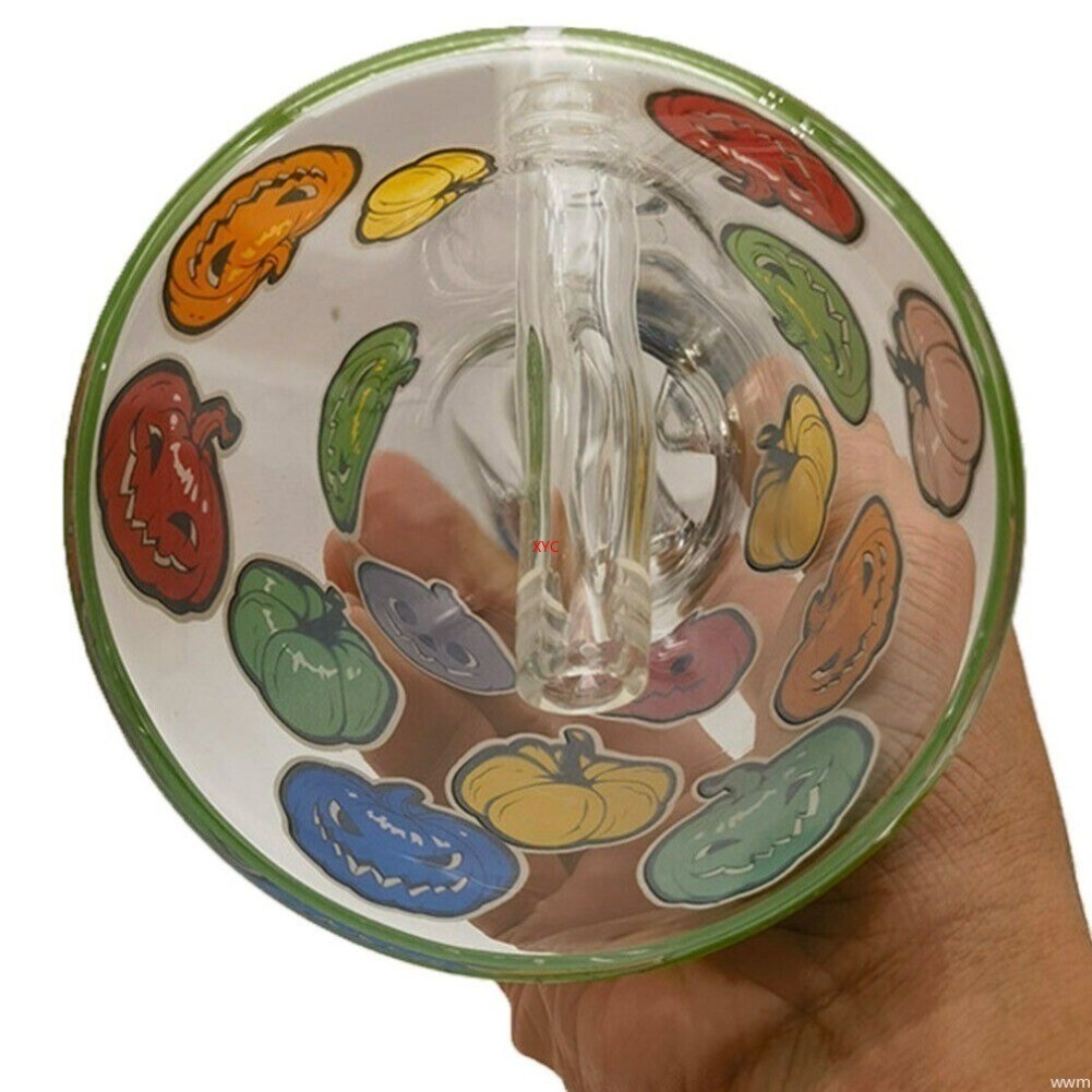 10″ Luminous Pumpkin Glass Bong Smoking Hookah Water Pipe W/ 14mm Bowl Hookahs