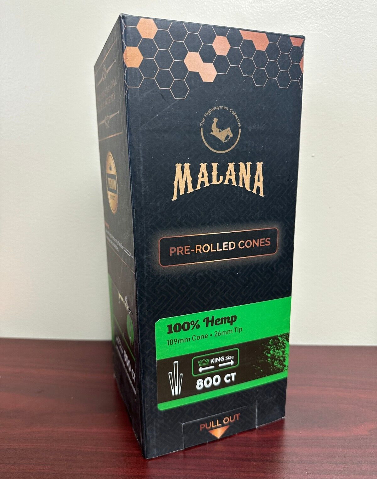 MALANA Organic KING SIZE Pre-Rolled Cones 800ct Bulk Box -FULL BOX
