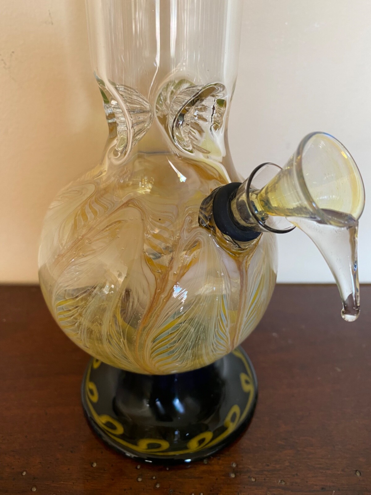 Glass Water Pipe with Ice Catch – 10″ x 1.5″ with 9mm Pull Bowl