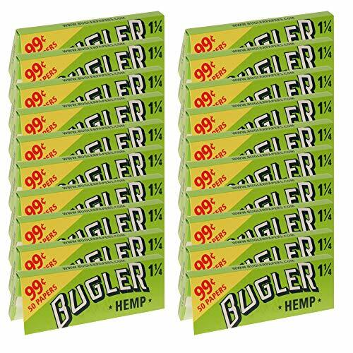 Bugler Hemp Cigarette Rolling Papers 1 1/4 (78mm) – 24 Booklets