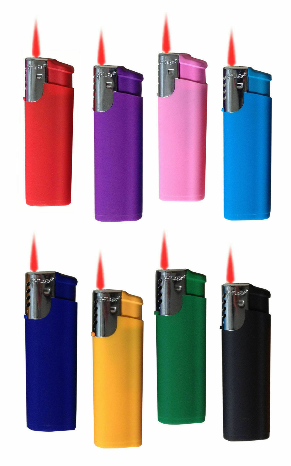 5-Flags® Rubber Coated Windproof Flame Electronic Lighter Refillable 50Pcs 80-86