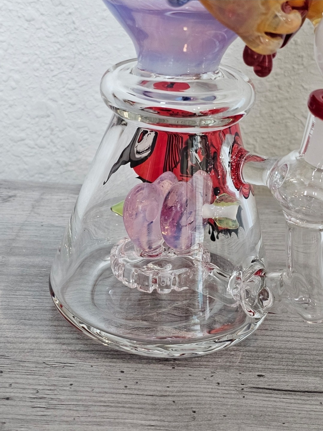 CHEECH GLASS 10″ GHOST OF VALENTINE HEART BREAKER GLASS/PIPE/BONG/RIG/WATERPIPE