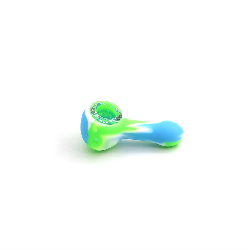 5PCS Wholesale Price Mini Mixed Silicone Pipe 9 Hole Glass Bowl Random Color