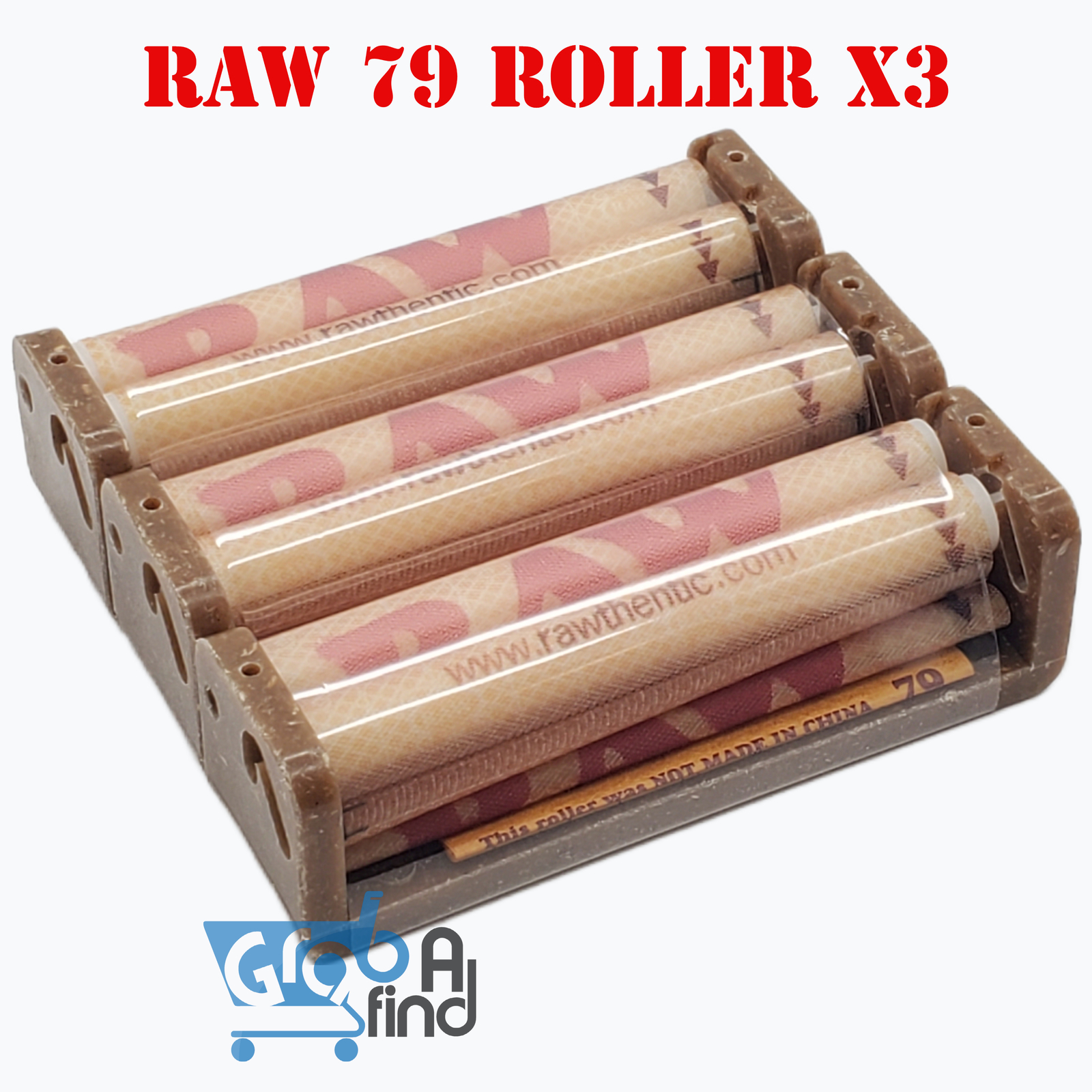 Raw Hemp Plastic Cigarette Rolling Machine, 79mm/1-1/4 – 3 Pack