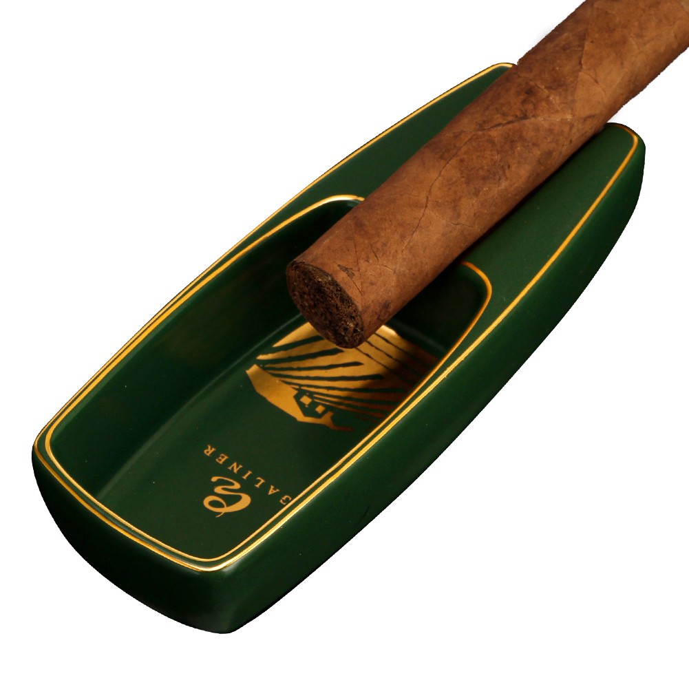 Galiner Travel Ceramic Cigar Ashtray W/ 1 Slot Holder Mini Pocket Portable Gift
