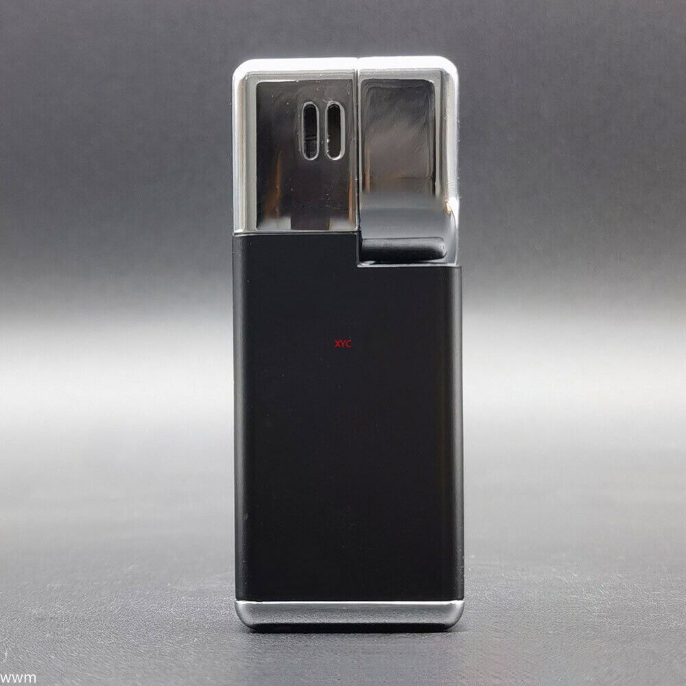 Black Folding 2-in-1 Smoking Pipe and Lighter Combo with Free Screen Portable