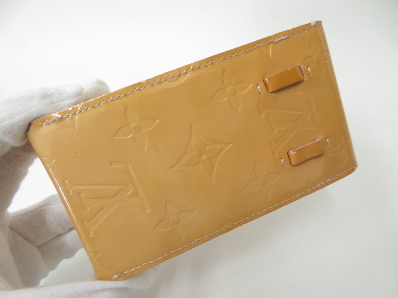 Authentic LOUIS VUITTON Cigarette Case Monogram Vernis shoulder bag F#52949