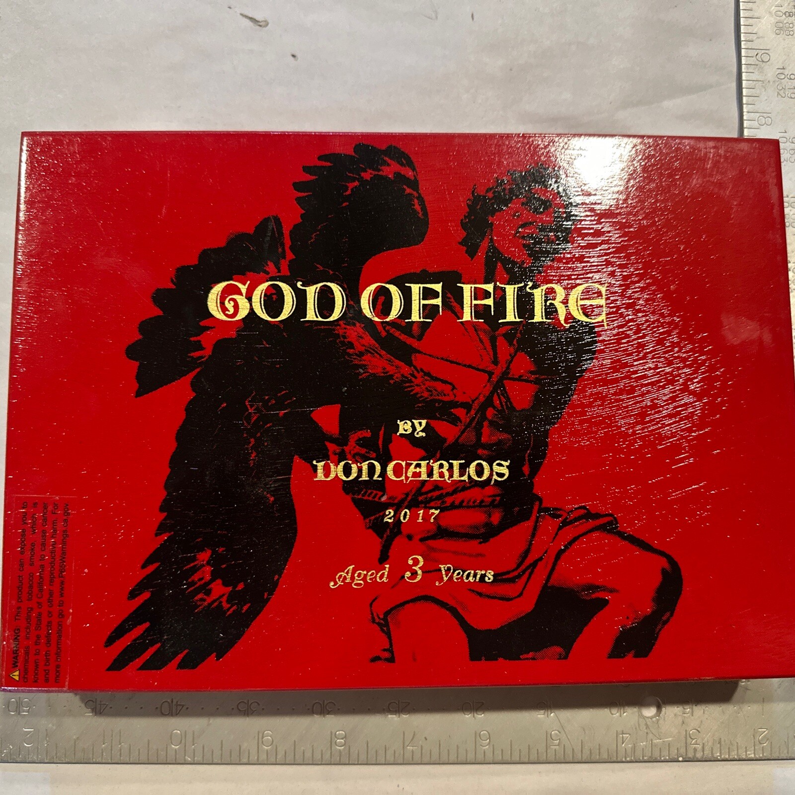 Prometheus God Of Fire Red Cigar Box Wood Wooden Spanish Cedar Opus X Opusx