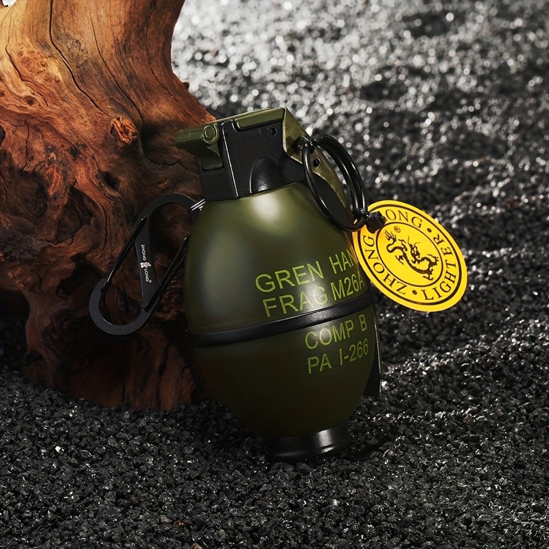Grenade Shaped Windproof Lighter Series Refillable Military-without butane gas