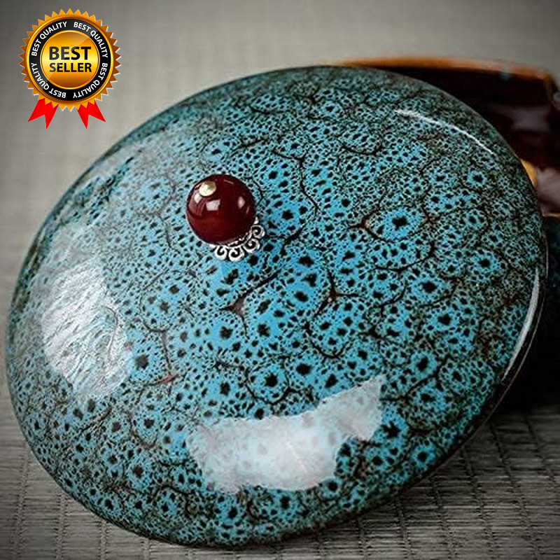 5.7″ Ceramic Ashtray with Lids Windproof Cigarette Ashtray for Indoor or Outdoor