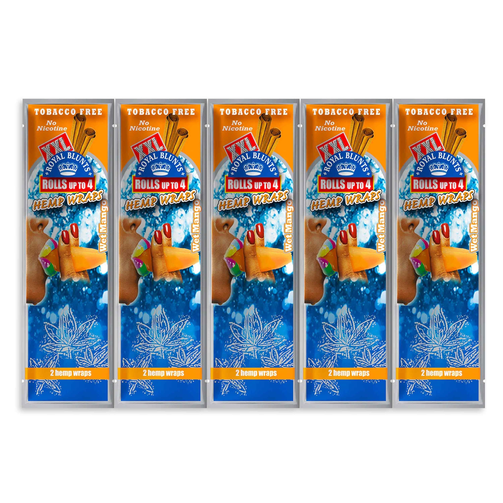 XXL Hemp Rolling Papers Wet Mango Flavor Hemparillo (5 Pouches, 10 Total!)