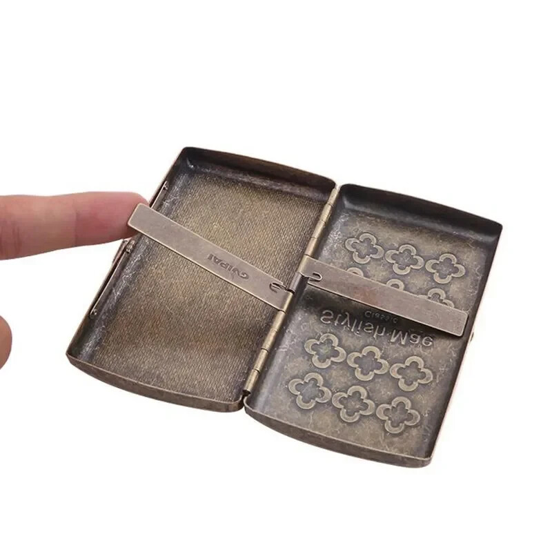 Vintage Design Cigarette Case Double Sided Portable Holder Box M12