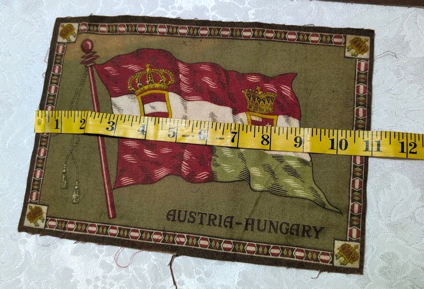 5 Vintage Large Cigar Box Felt Flags