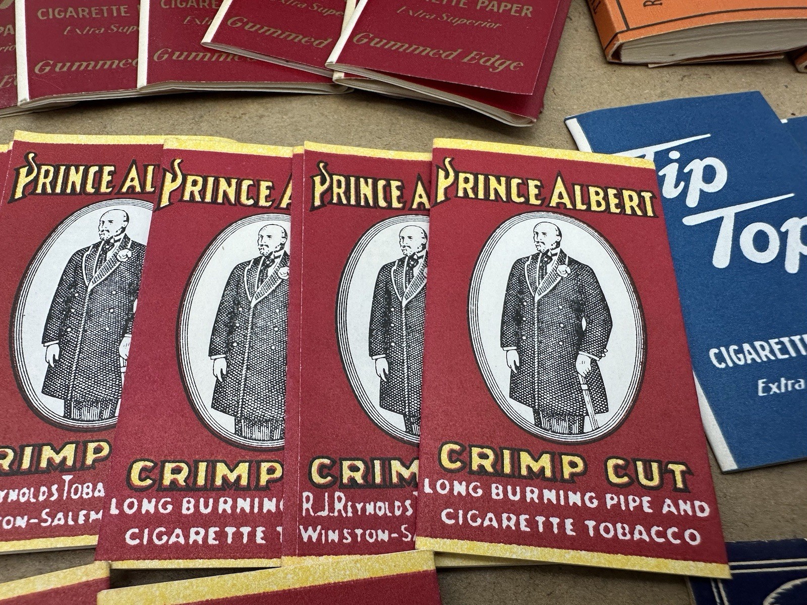 Vintage Lot of 32- Cigarette Rolling Papers Prince Albert Tip Top La Croix Etc