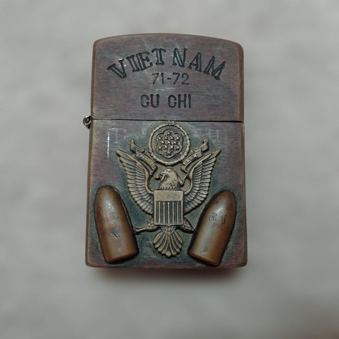Zippo Vietnam War Bullet Motif Oil Lighter Spark Tested