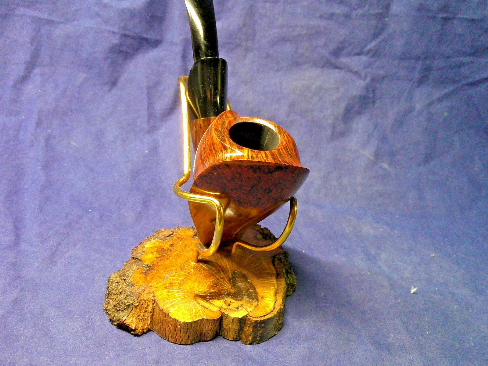 ✔️ NEW HS STUDIO FREEHAND BRIAR PIPE, MAPLE STAND, GIFT BOX, ONE OF A KIND -A