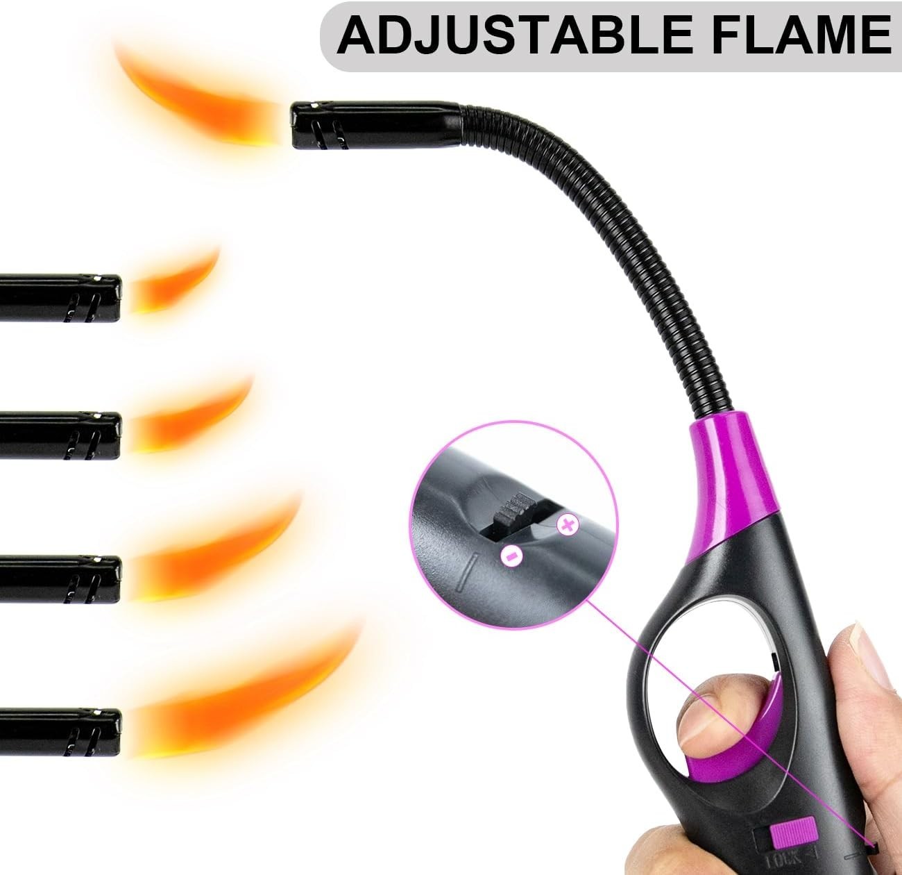 Efficient 4-Pack Long Lighters – Ideal for Home, Camping, and Culinary Use