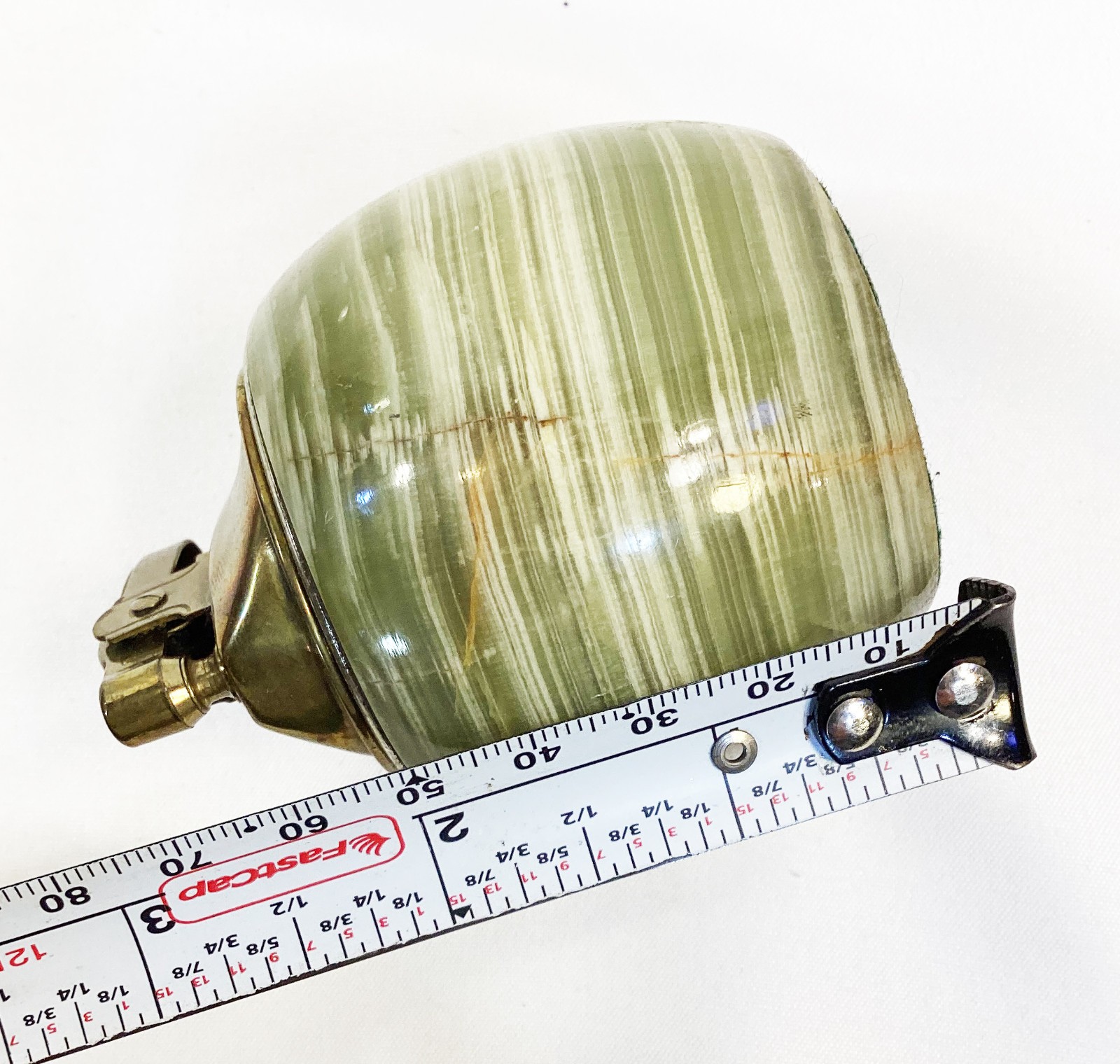 MCM Spherical Green Onyx Table Lighter