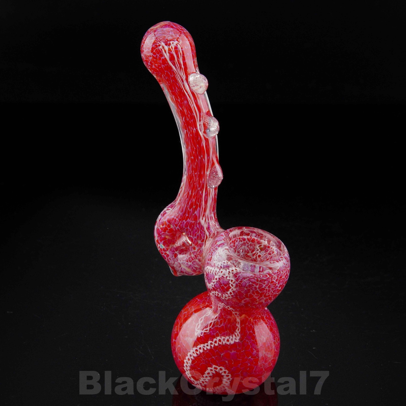6.5″ Handmade Fumed Gold Hammer Bubbler Sherlock Tobacco Smoking Bowl Pipes
