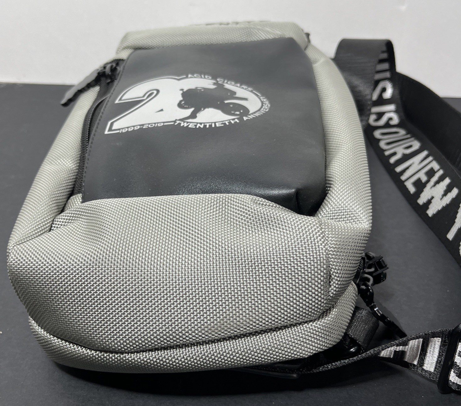 Acid Cigars Twentieth 20th Anniversary 1999-2019 Shoulder Bag 14x8x2″ Gray Black