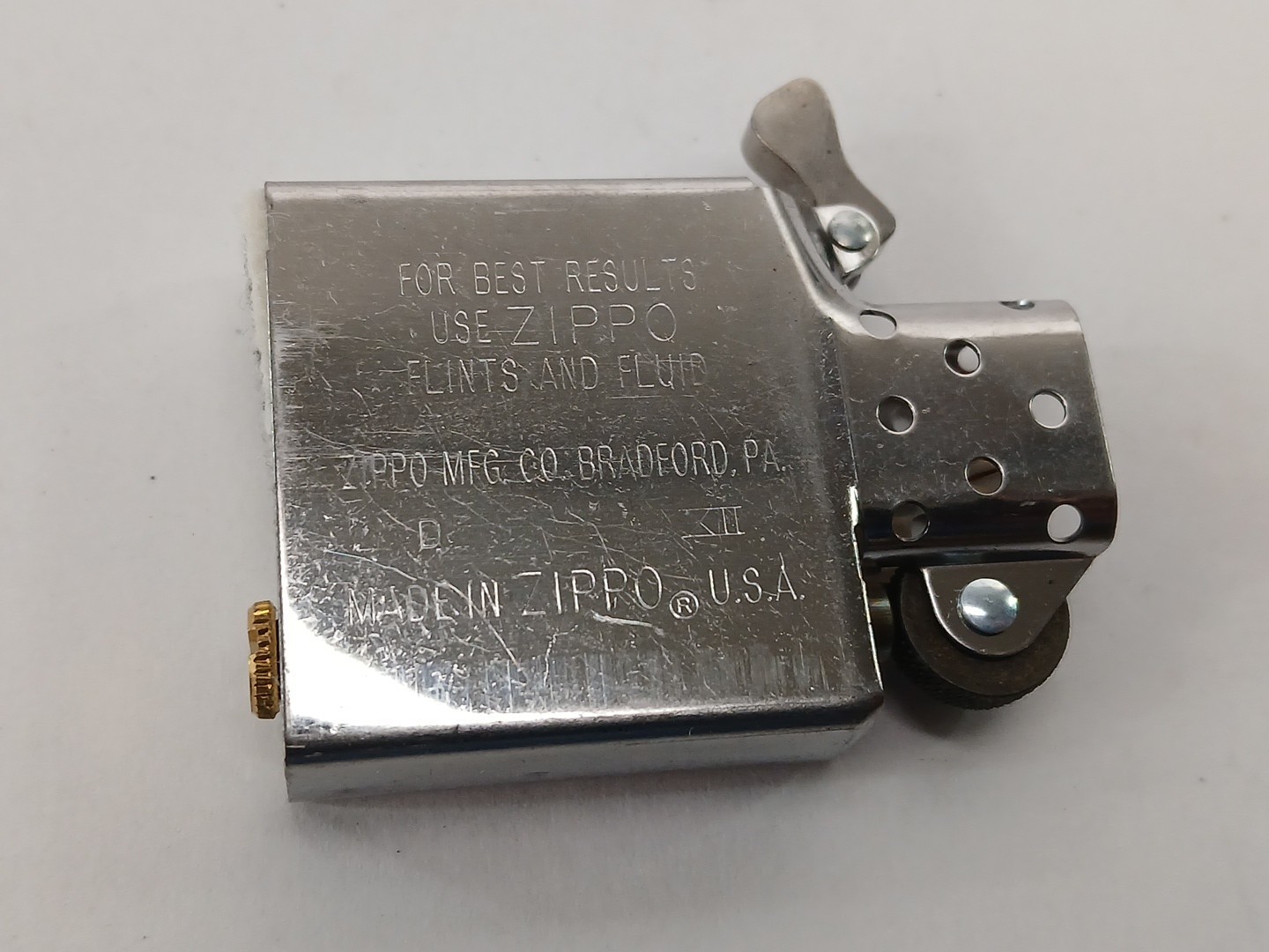 1996 UNFIRED Zippo Lighter Insert Only – Chrome Replacement – Full Size