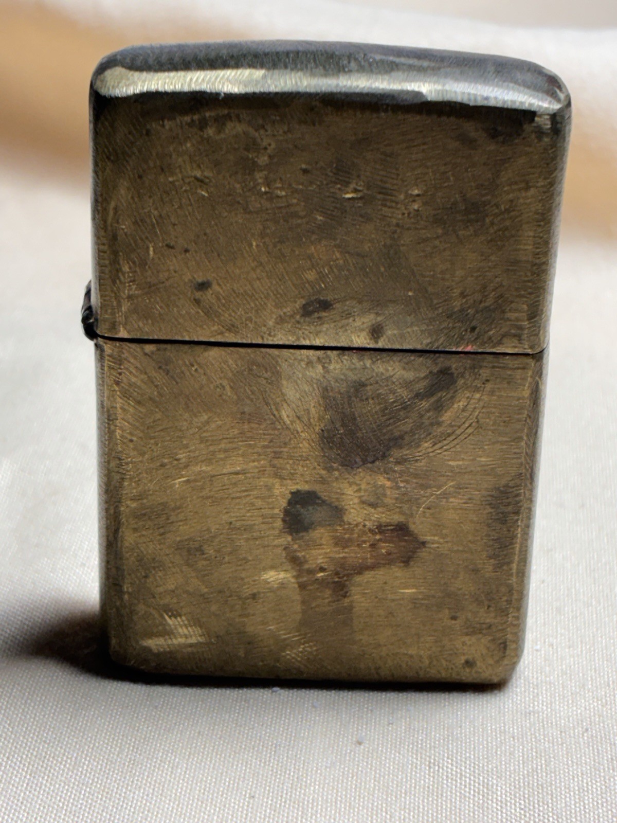 Vintage Brushed Brass Zippo Lighter 1996 Windproof 3 Barrel Hinge