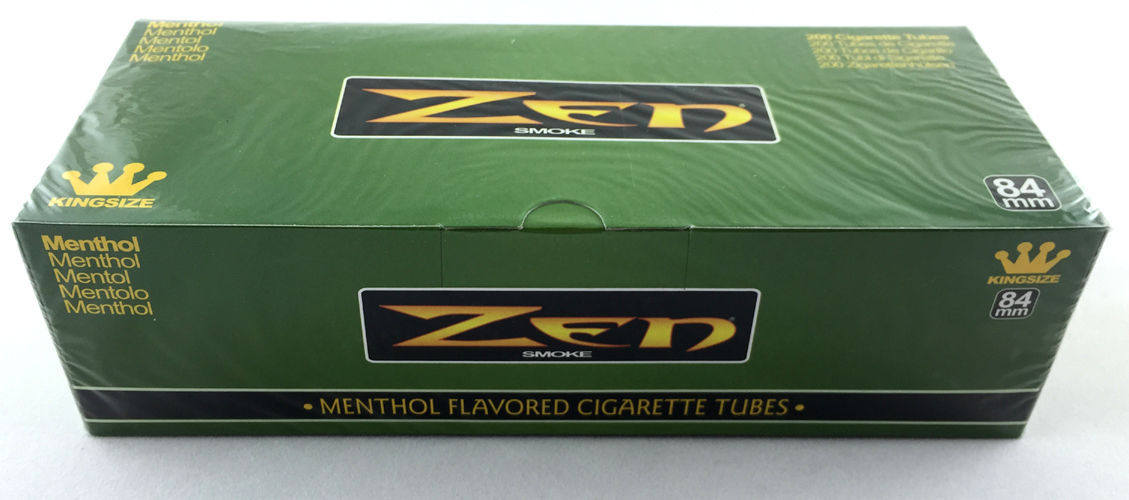 1 Box Zen Smoke Menthol King Size Cigarette Filter Tubes 200 Tubes – 3132-1