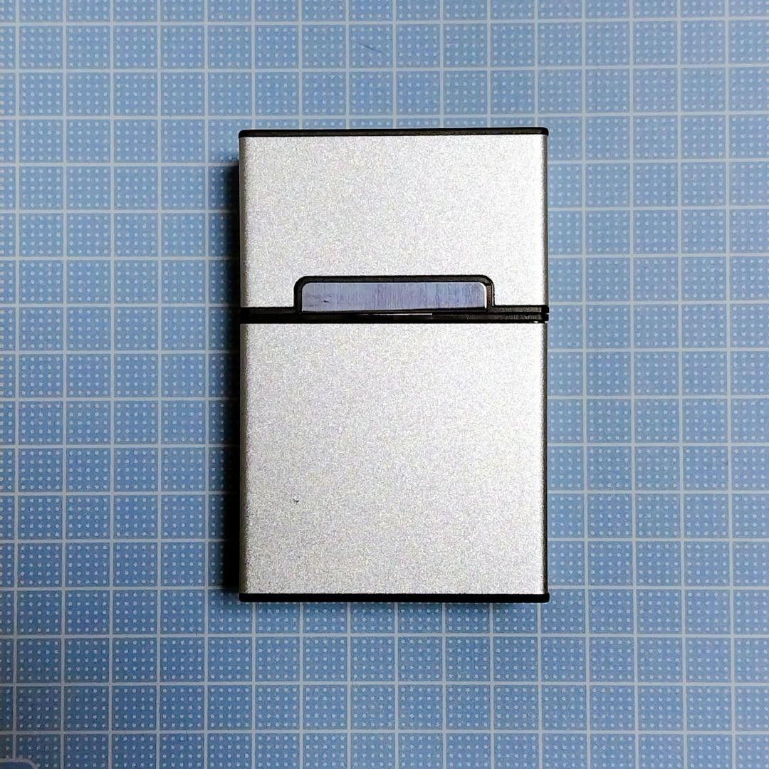 Aluminum Cigarette Case Holds 20 Cigarettes Silver Casual Used