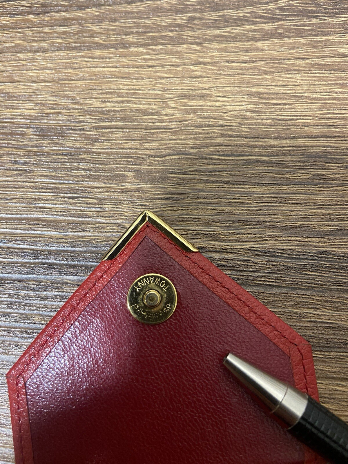 Yves Saint Laurent Red Leather Cigarette Case Accessory Pouch, Good Condition