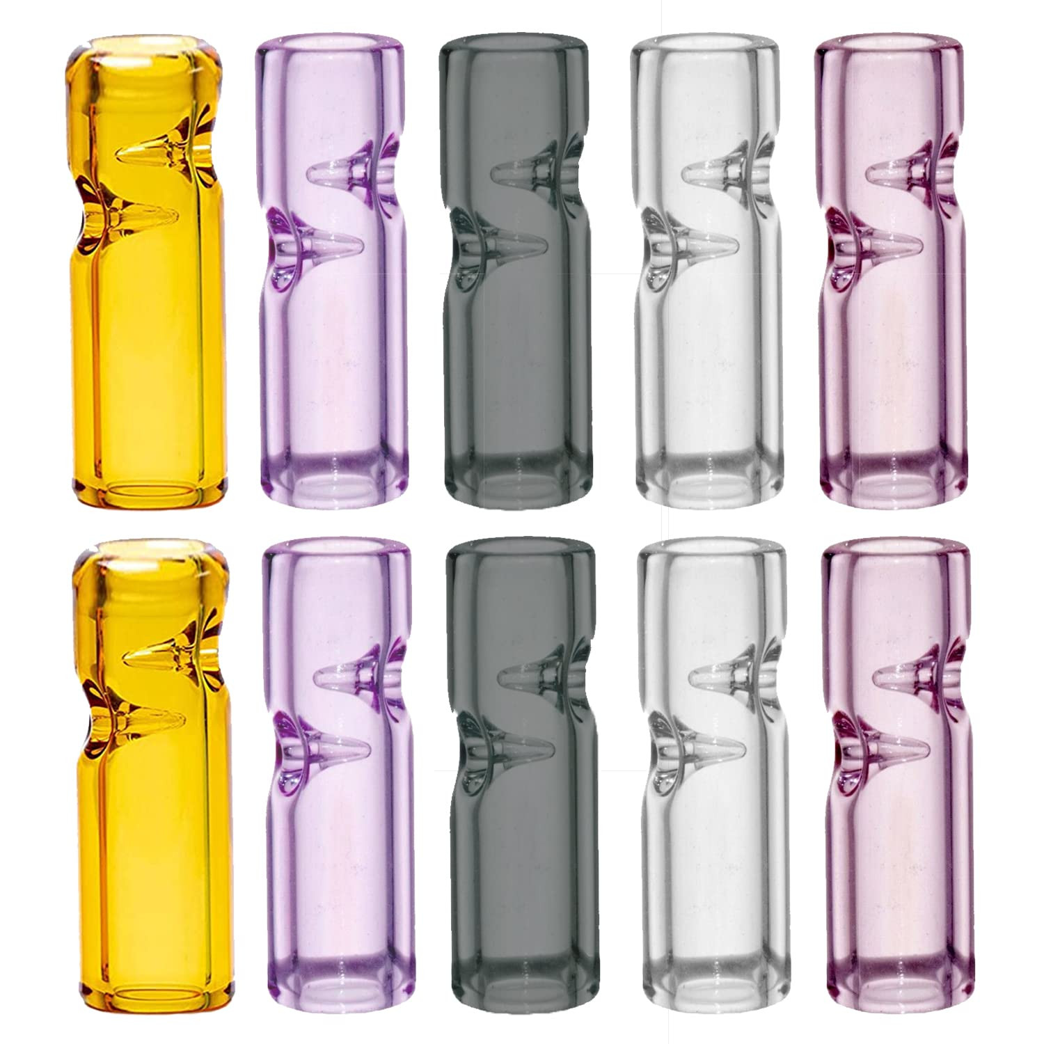 Reusable Glass Rolling Tips for Filter, Ø10Mm Outer Diameter Ø7Mm ID 35Mm Length