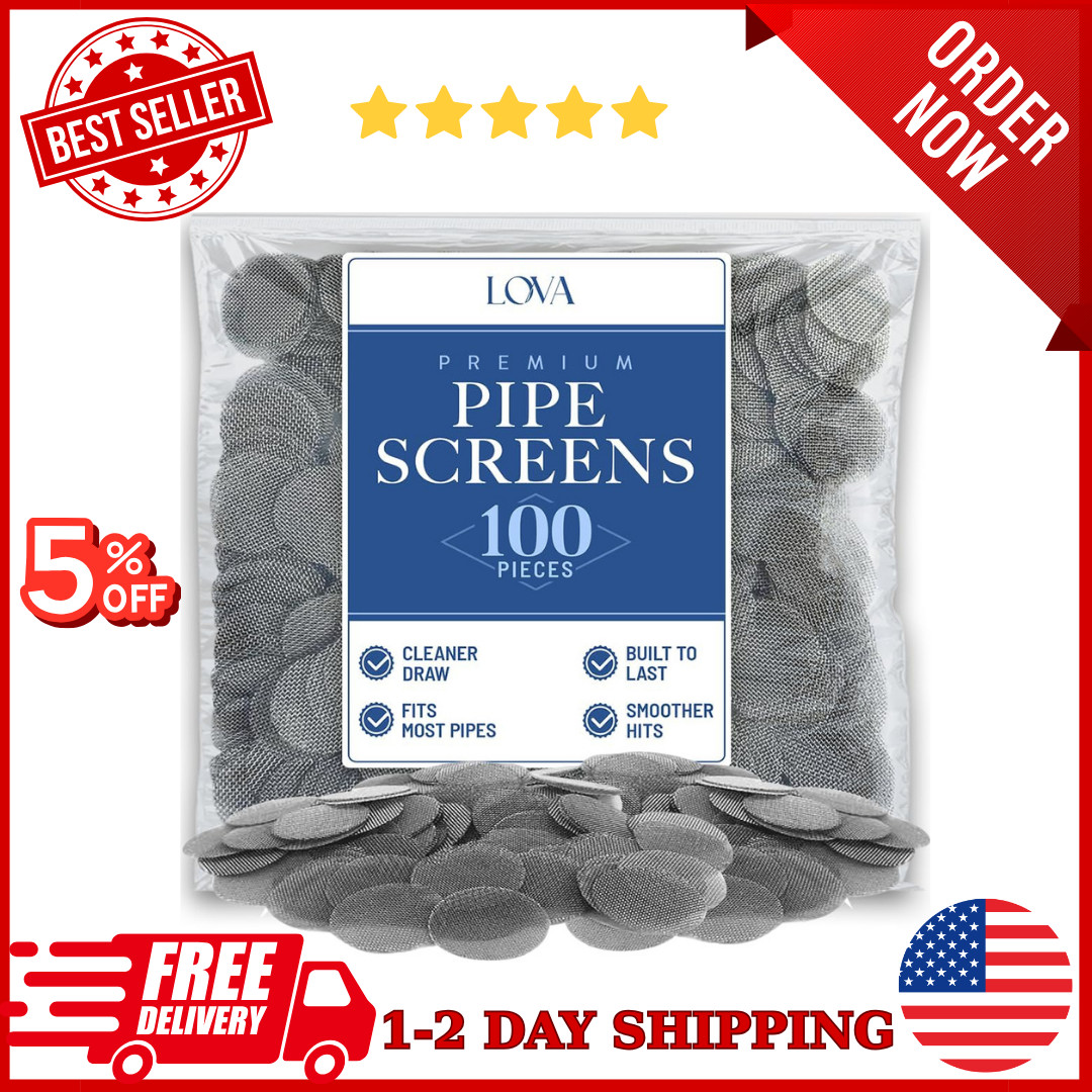 100 Pcs Pipe Screens Stainless Steel Screen Filter for Pipe 3/4 Mesh Pipe Filter