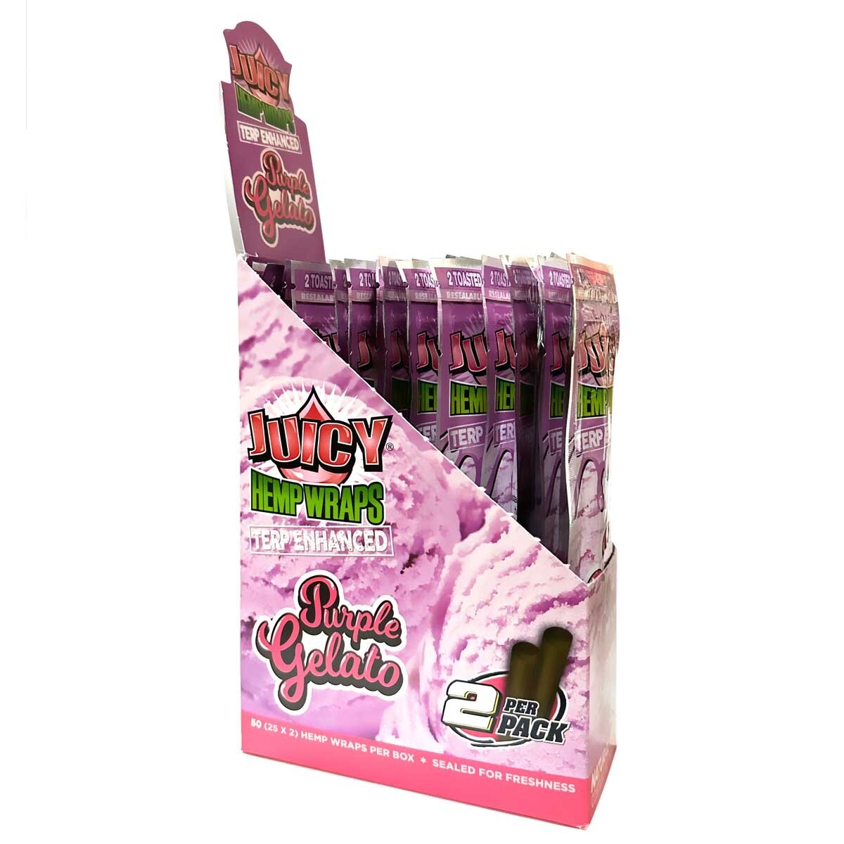 🤪 JUICY JAY PURPLE GELATO TERP WRAPS 🔥 25 PACKS 🤑 2 WRAPS PER PACK 💯🤤💯🤤💯
