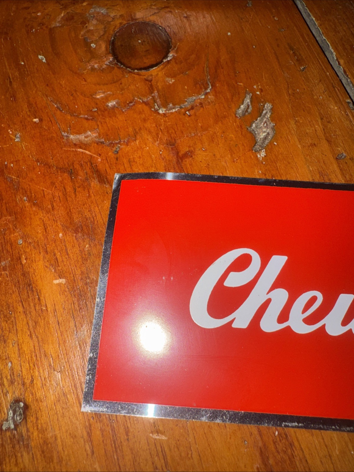 Copenhagen Chew It’s A Pleasure Embossed Metal Sign 3 x 24 Inches Near Mint Cond
