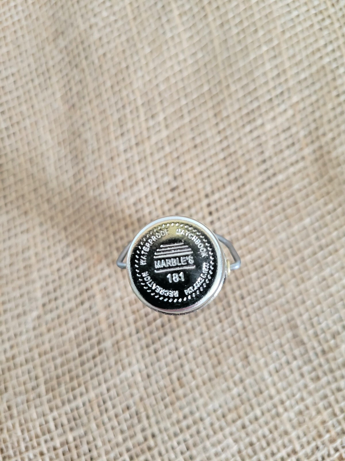 Marbles Match Safe From Original 1900 Patent Waterproof Stainless Construction