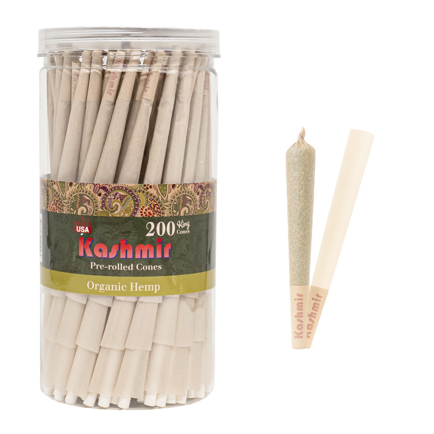 Kashmir Rolling Papers King Size Pre Rolled Cones 200 Pack: Hassle-Free Smoking
