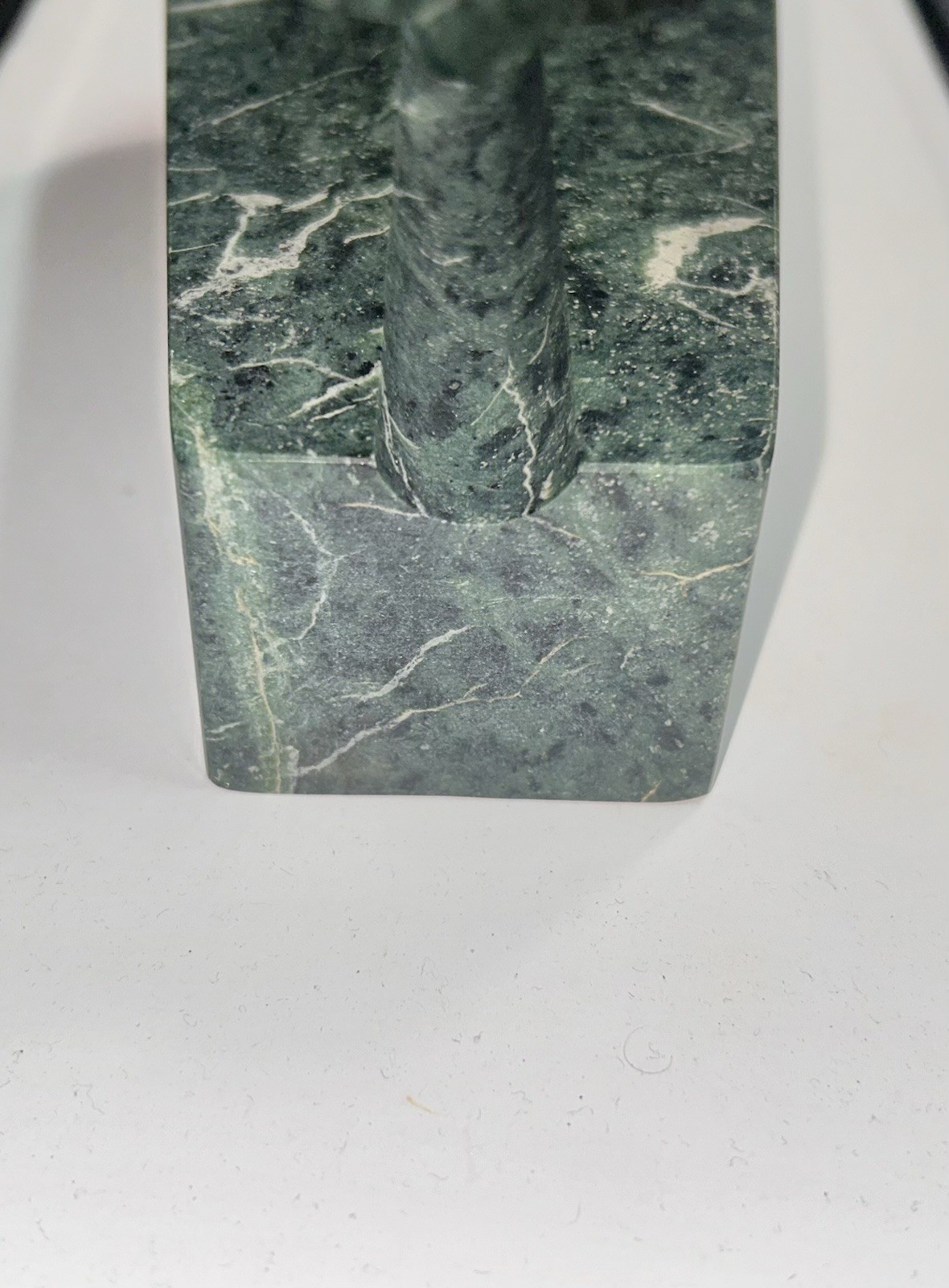 Vintage Green Marble Cigar Rest Holder 3lb 3oz Heavy Duty MCM 7” Catchall