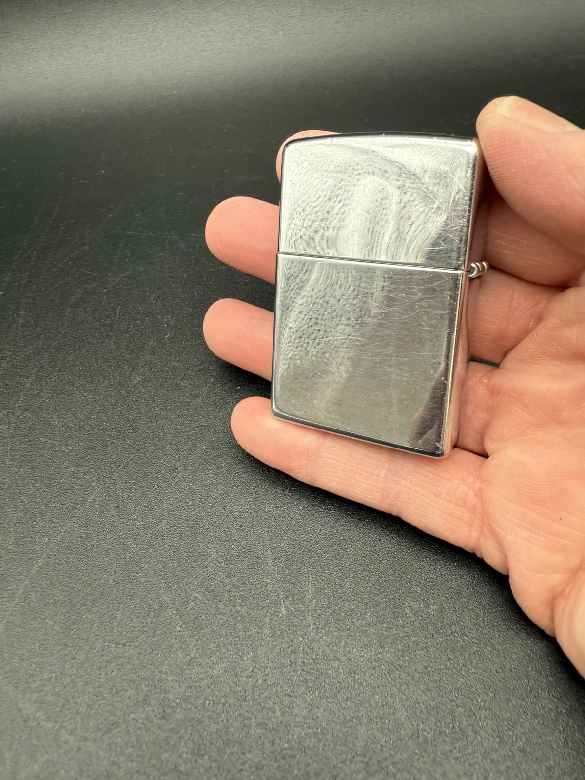Vintage 2002 Zippo Cigar Lighter Solid Brushed Brass With Black Strips USA