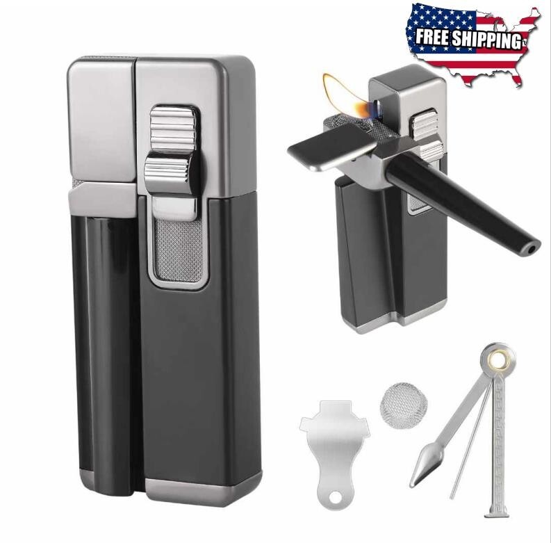 2025 Portable Metal Lighter /Pipe Foldable Smoking Multi-Functional Design 2in1